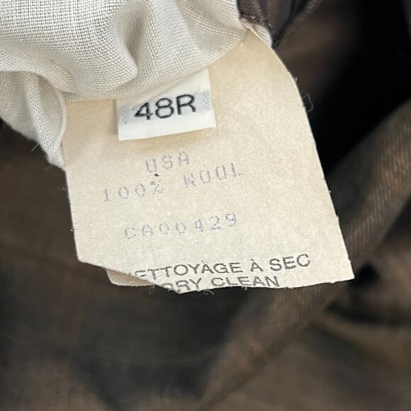 Peter Millar Men's Blazer Sport Coat Jacket Brown Plaid Glen Check‎ Wool 48 - Picture 12 of 16